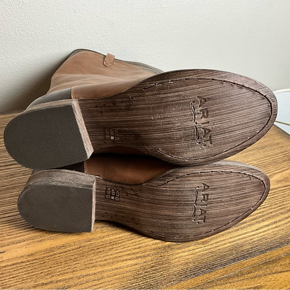 Ariat Paragon Brown and Tan Leather Equestrian Inspired Tall Boots, NIB, Size 11 - Picture 7 of 9